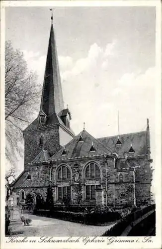 Ak Grimma in Sachsen, Kirche zu Schwarzbach Ephorie