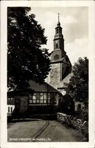 Ak Brand Erbisdorf Sachsen, Blick auf die Kirche