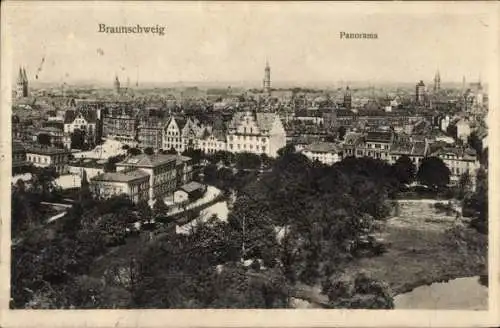 Ak Braunschweig in Niedersachsen, Panorama