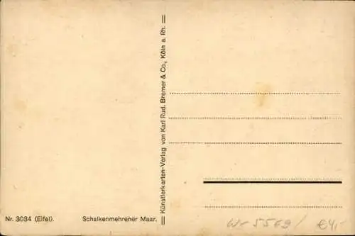 Künstler Ak Schalkenmehren in der Eifel, Schalkenmehrener Maar