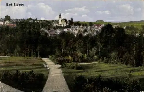 Ak Bad Steben im Frankenwald, Blick auf den Ort