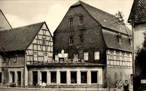 Ak Grünhain Beierfeld im Erzgebirge Sachsen, Handelseck