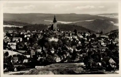 Ak Schneeberg Neustädtel im Erzgebirge, Panoramablick auf den Ort