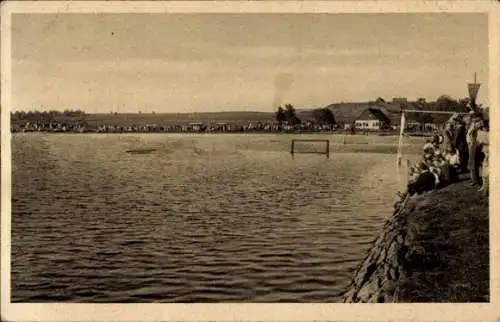 Ak Neustädtel Schneeberg im Erzgebirge, Partie am Filzteich, Gasthaus Waldschlösschen, Chr. Mehnert