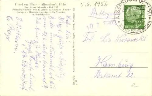 Ak Albersdorf in Holstein, Kirche, Ehrenmal, Lisbeth ern Diek, Hotel zur Börse, Wassermühle