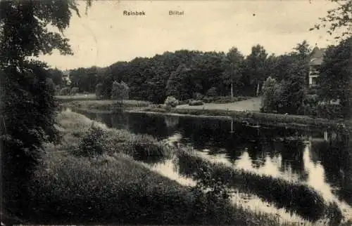 Ak Reinbek in Schleswig Holstein, Billtal, Flusspartie, Haus