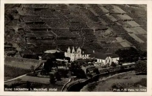 Ak Mayschoß in Rheinland Pfalz, Hotel Lochmühle, Bes. C. Sautmann, Vogelschau