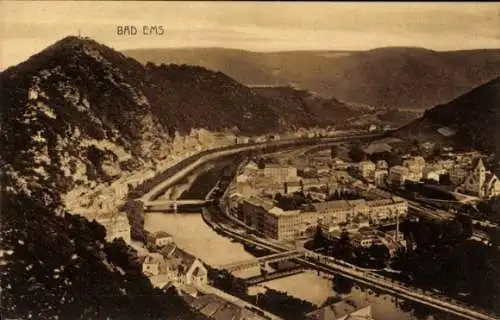 Ak Bad Ems an der Lahn, Gesamtansicht