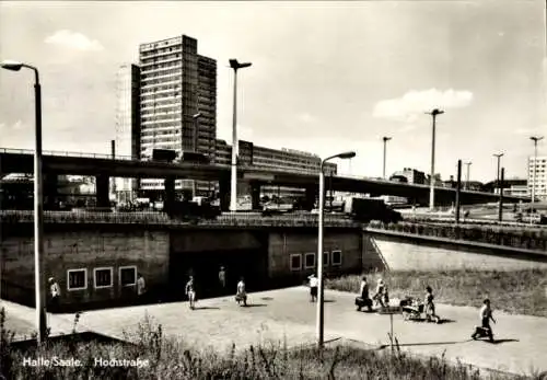 Ak Halle an der Saale, Hochstraße, Hochhaus