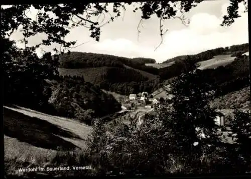 Ak Werdohl Sauerland, Blick in das Versetal, Siedlung