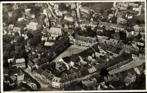 Ak Kirchberg in Sachsen, Fliegeraufnahme