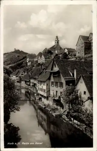 Ak Horb am Neckar, Teilansicht am Kanal