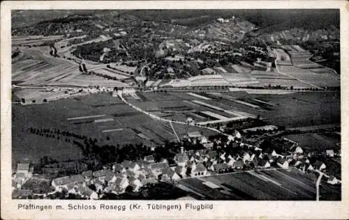 Ak Pfäffingen Ammerbuch in Baden Württemberg, Schloss Rosegg, Flugbild