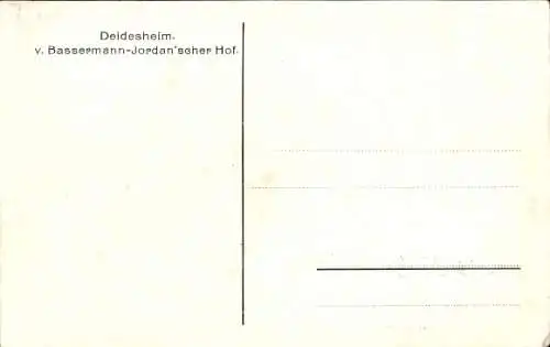 Ak Deidesheim in der Pfalz, v. Bassermann-Jordan´scher Hof