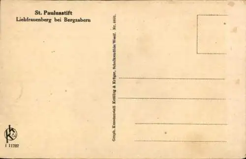 Ak Bad Bergzabern Rheinland Pfalz, Liebfrauenberg, St. Paulusstift, Ansicht von Osten