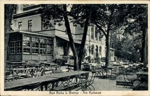 Ak Bad Berka in Thüringen, Am Kurhause, Terrasse