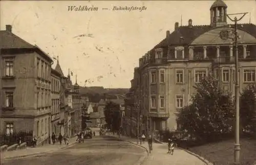 Ak Waldheim in Sachsen, Bahnhofstraße