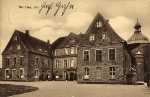 Ak Lütjenburg Schleswig Holstein, Blick auf das Gut Neuhaus, Graf Hahn