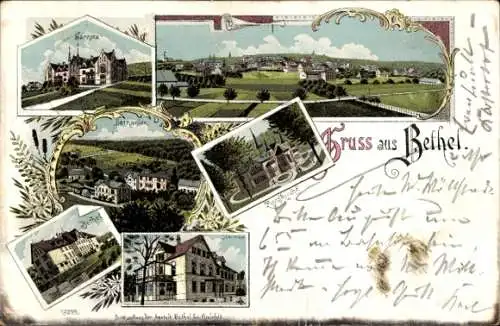 Litho Bethel Bielefeld in Nordrhein Westfalen, Kirche, Sarepta, Bethanien, Herman, Panorama