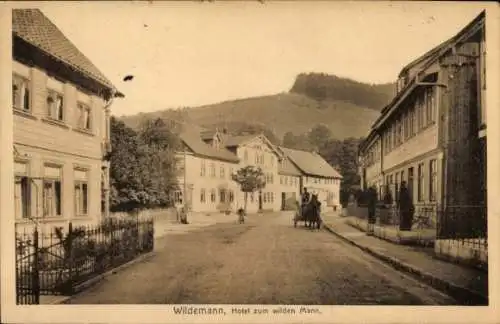 Ak Wildemann Clausthal Zellerfeld im Oberharz, Hotel zum wilden Mann