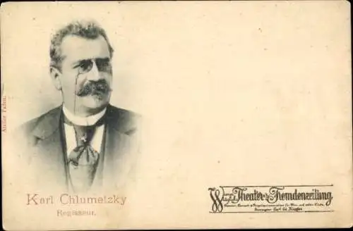 Ak Regisseur Karl Chlumetzky, Portrait