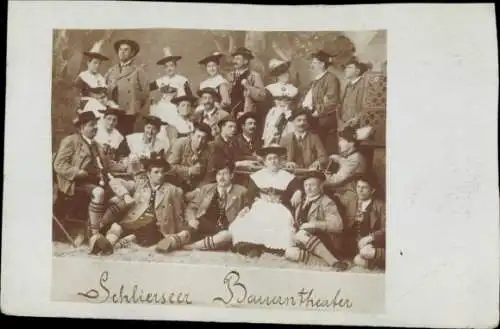 Ak Schlierseer Bauerntheater, Schauspieler, Gruppenfoto