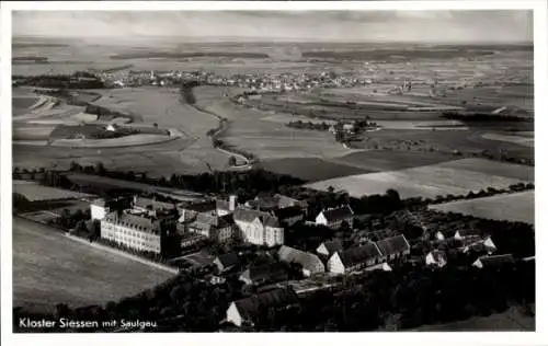 Ak Siessen Bad Saulgau, Kloster, Fliegeraufnahme