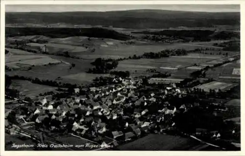 Ak Jagstheim Crailsheim in Württemberg, Fliegeraufnahme