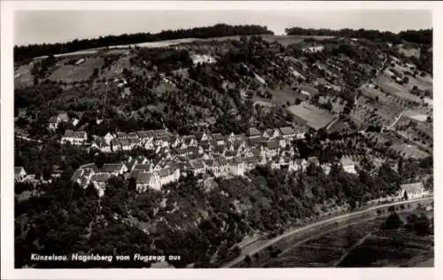 Ak Nagelsberg Künzelsau Hohenlohekreis, Fliegeraufnahme