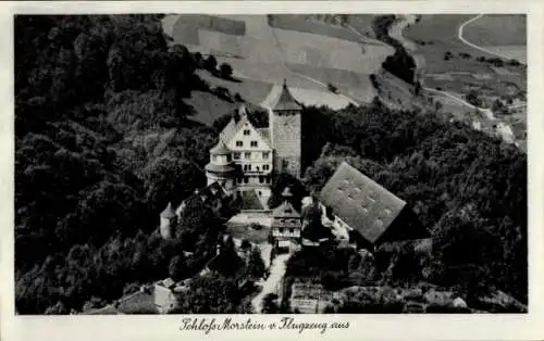 Ak Morstein Gerabronn Baden Württemberg, Schloss Morstein, Fliegeraufnahme