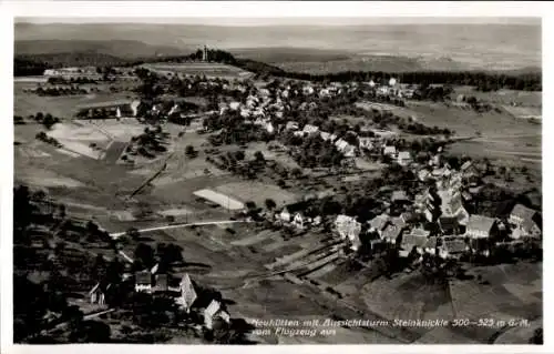 Ak Neuhütten im Spessart, Fliegeraufnahme, Aussichtsturm Steinknickle