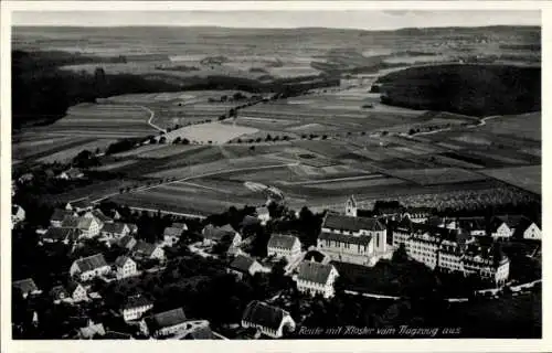 Ak Reute Bad Waldsee in Oberschwaben Württemberg, Kloster, Fliegeraufnahme