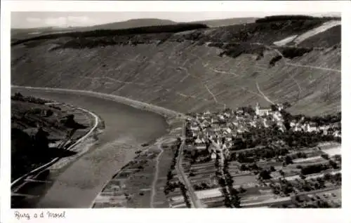 Ak Burg an der Mosel, Fliegeraufnahme