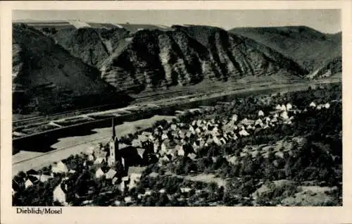 Ak Dieblich an der Mosel, Panorama