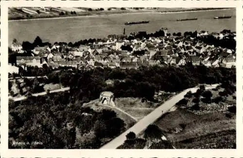 Ak Rhens am Rhein, Fliegeraufnahme