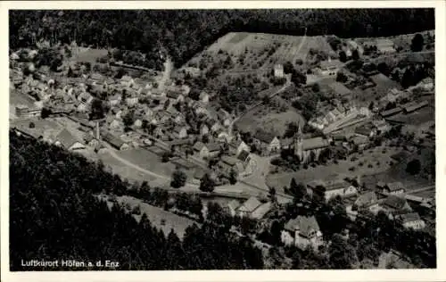 Ak Höfen an der Enz Schwarzwald, Fliegeraufnahme