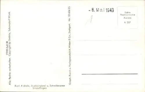 Ak Sindelfingen in Württemberg, Fliegeraufnahme