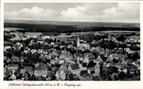 Ak Pfalzgrafenweiler im Schwarzwald Württemberg, Fliegeraufnahme