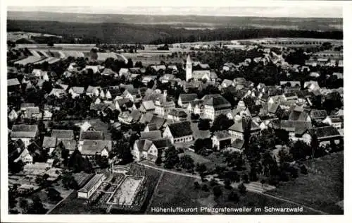 Ak Pfalzgrafenweiler im Schwarzwald Württemberg, Fliegeraufnahme