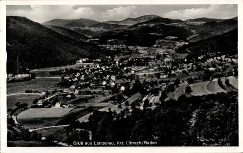 Ak Langenau Schopfheim in Baden, Fliegeraufnahme