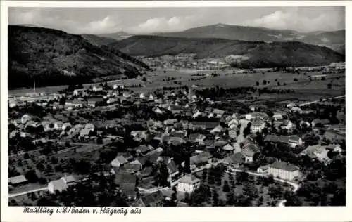 Ak Maulburg im Wiesental Südschwarzwald, Fliegeraufnahme