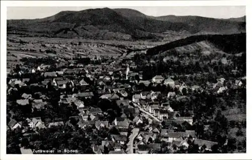 Ak Zunsweier Offenburg in Baden Schwarzwald, vom Flugzeug aus