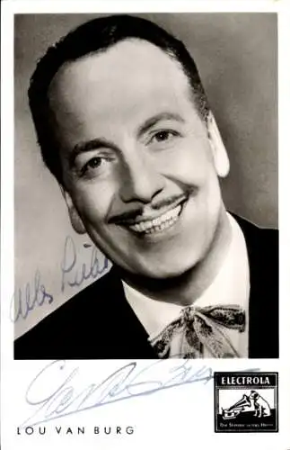 Ak Schauspieler Lou van Burg, Portrait, Autogramm