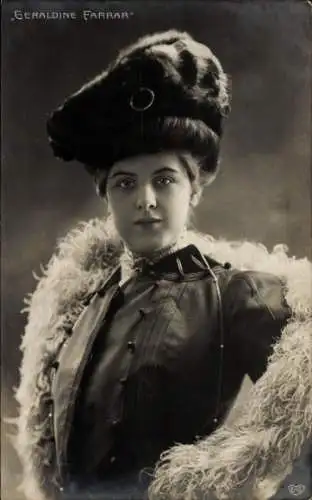 Ak Schauspielerin Geraldine Farrar, Portrait