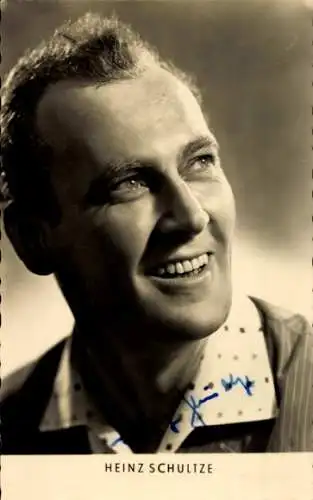 Ak Sänger Heinz Schultze, Portrait, Autogramm
