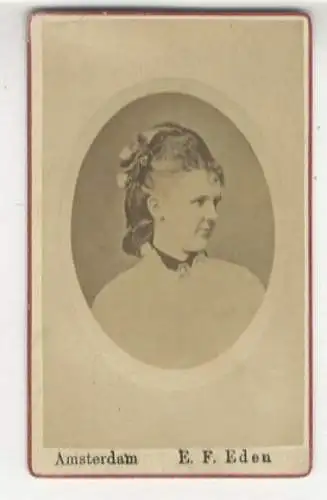 CdV Portrait Emma v. Waldeck u. Pyrmont, verh. Königin d. Niederlande u. Großherzogin v. Luxemburg