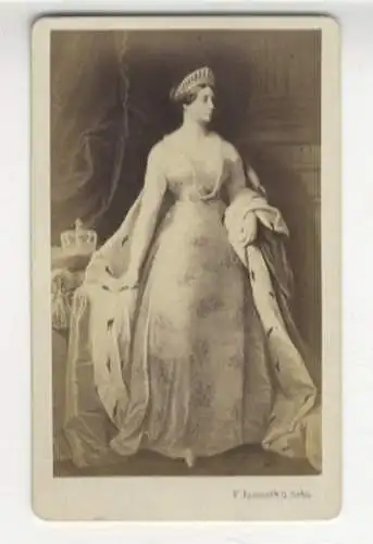 CdV Portrait Luise von Preußen, geb. von Mecklenburg-Strelitz