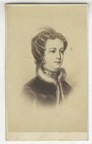 CdV Portrait Maria Stuart, Königin v. Schottland, verh. m. Franz II., König v. Frankreich