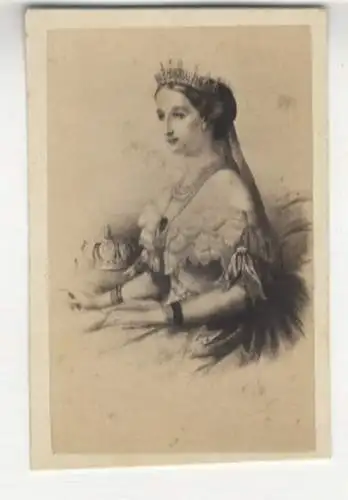 CdV Portrait Eugéne de Montijo, Kaiserin von Frankreich, verh. mit Napoleon III.