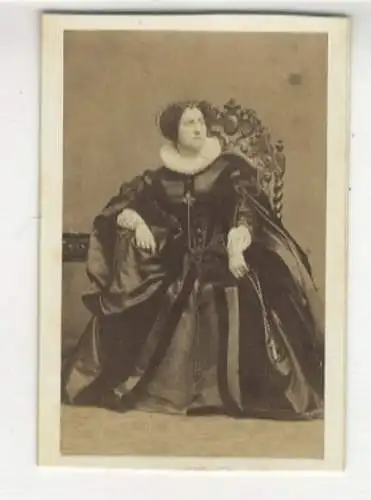 CdV Portrait Adelaide Ristori, italienische Schauspielerin